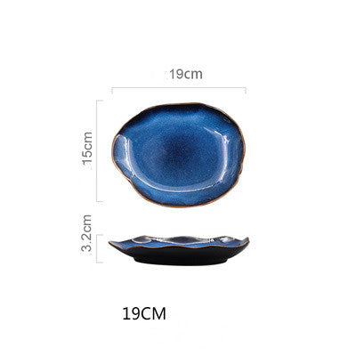 Keramik Teller unregelmäßig | Flache Design Teller modern elegant