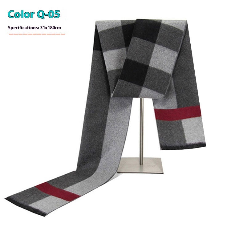 Men's Business Scarf striped soft warm elegant winter