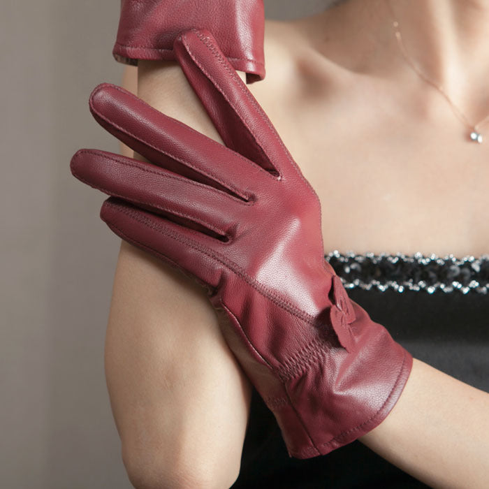 Damen Fingerlose Handschuhe mit Schmetterling – Korean Style