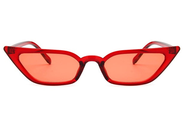 Vintage Cat-Eye Sonnenbrille Damen | Schmale Retro UV400 Shades