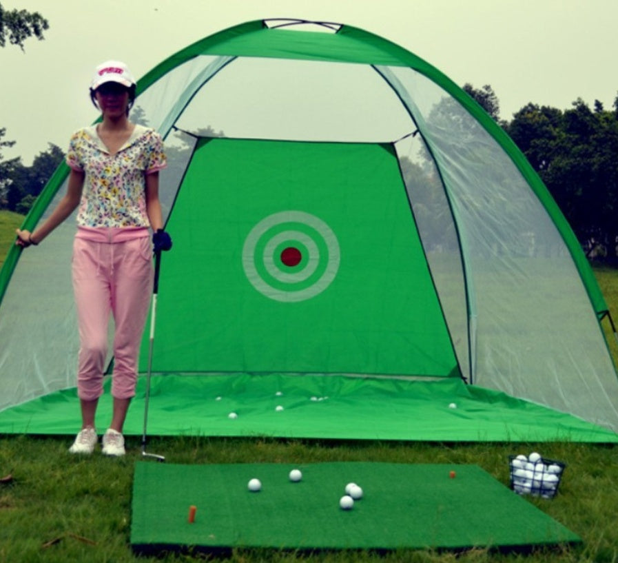 Golf Practice Net Tent with Hitting Cage | Outdoor Training Golf Net Garden