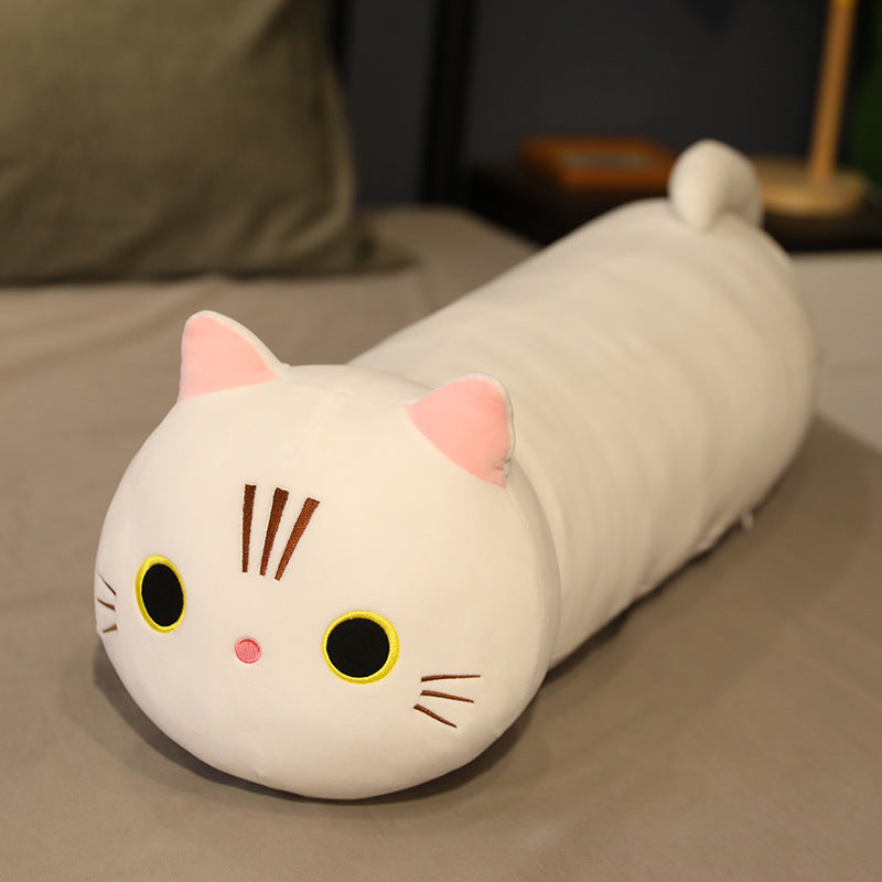 Long Cat Plush Pillow | Soft Cartoon Stuffed Animal