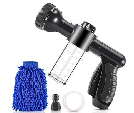 Hochdruck Wasserpistole mit Schaumsprüher – Teleskop Gartenschlauch Set