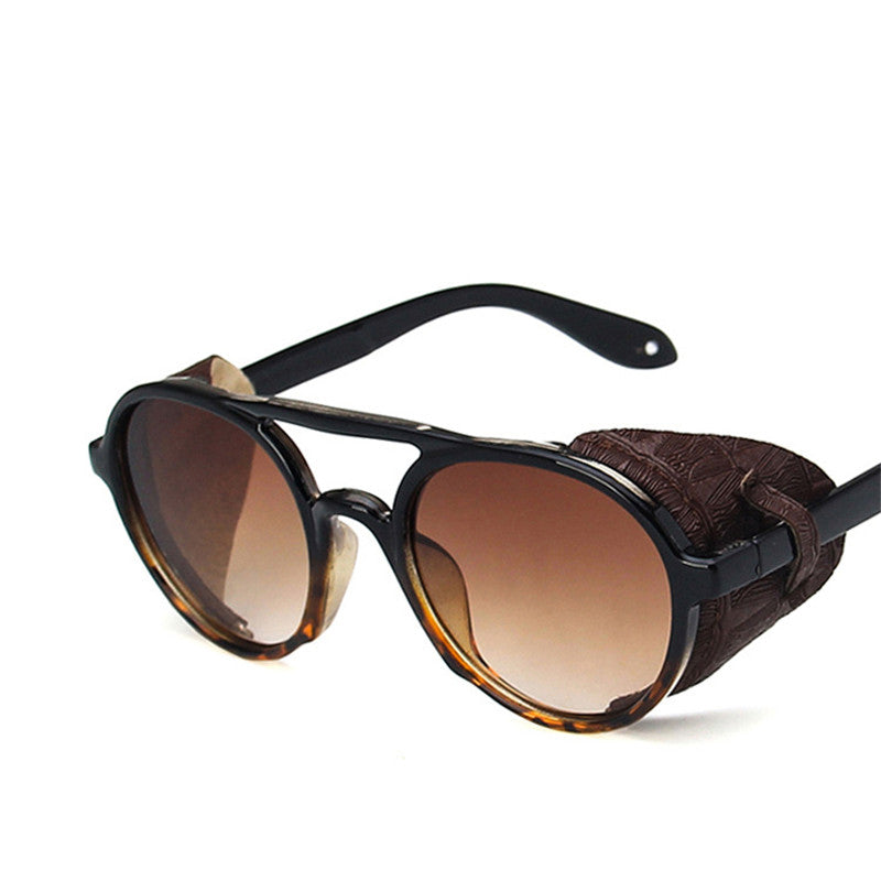 Steampunk Sonnenbrille groß | Winddicht | Oversize Retro Brille