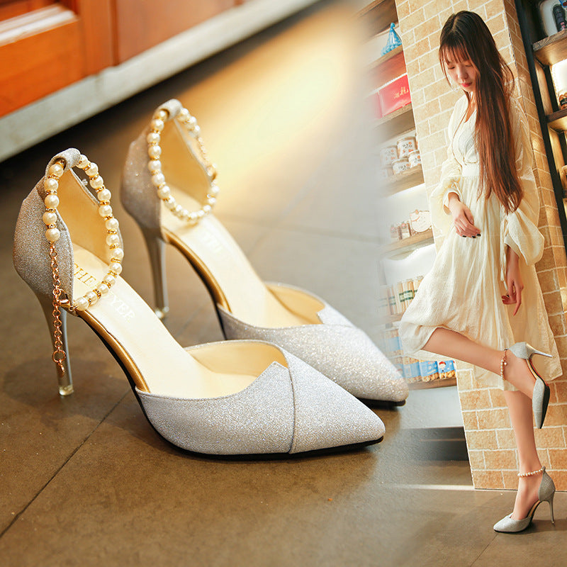 Glitter Pumps for Women Gold Silver | Elegant High Heels Shoes