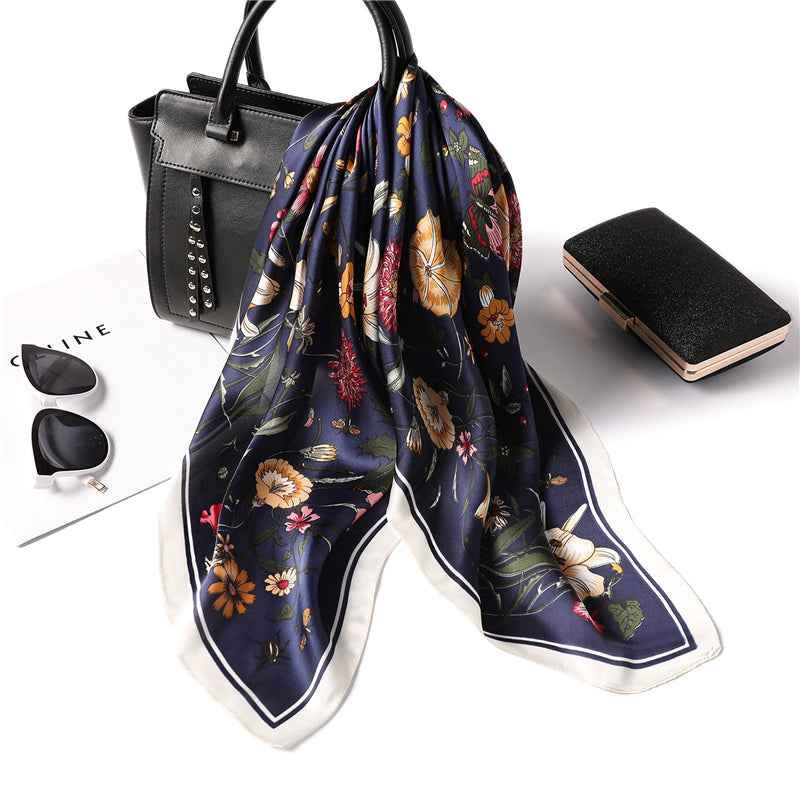 Damen Seidenschal elegant leicht dekorativ Mode Halstuch Stil