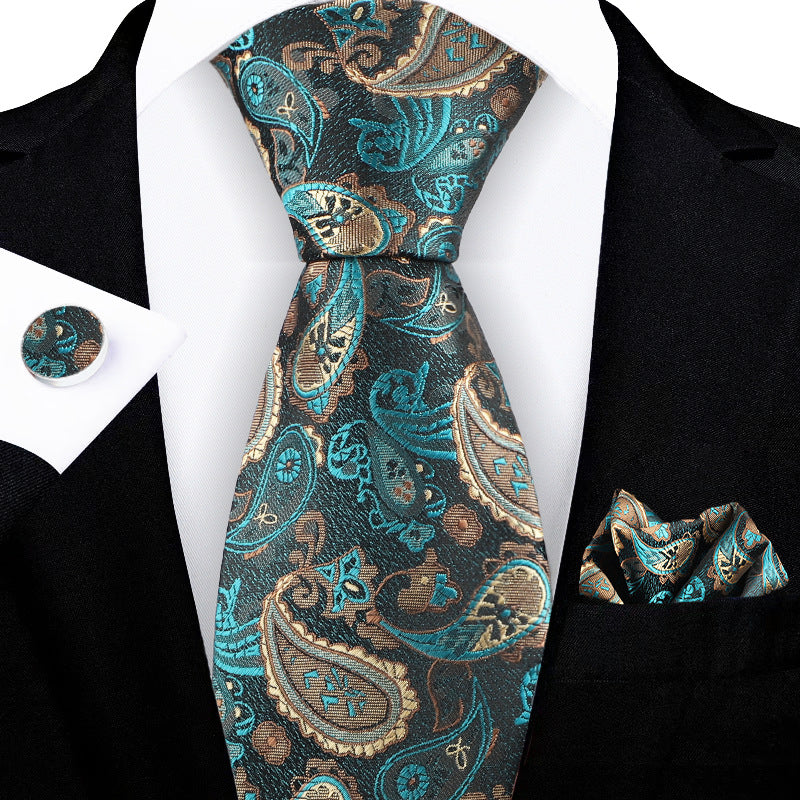 Tie Paisley Jacquard Embroidered Elegant Men's Premium