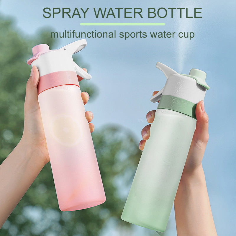 Sprüh Trinkflasche Premium – Sport Wasserflasche mit Nebelfunktion