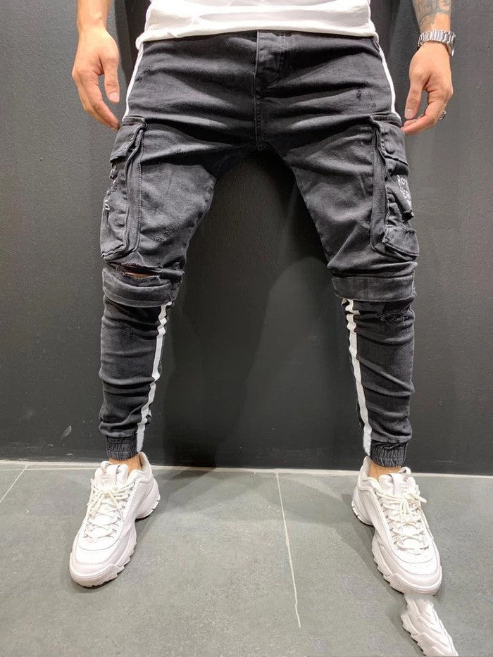 Men's Zipper Pants | Knee Cut Pants | Streetwear Trend