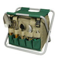 Klappbarer Gartenhocker mit Werkzeugtasche – Gartenwerkzeug Set
