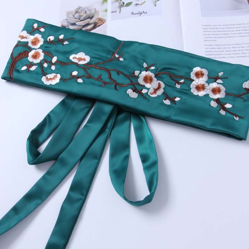 Women's Embroidered Wide Waist Belt | Fashion Belt Elegant Stylish