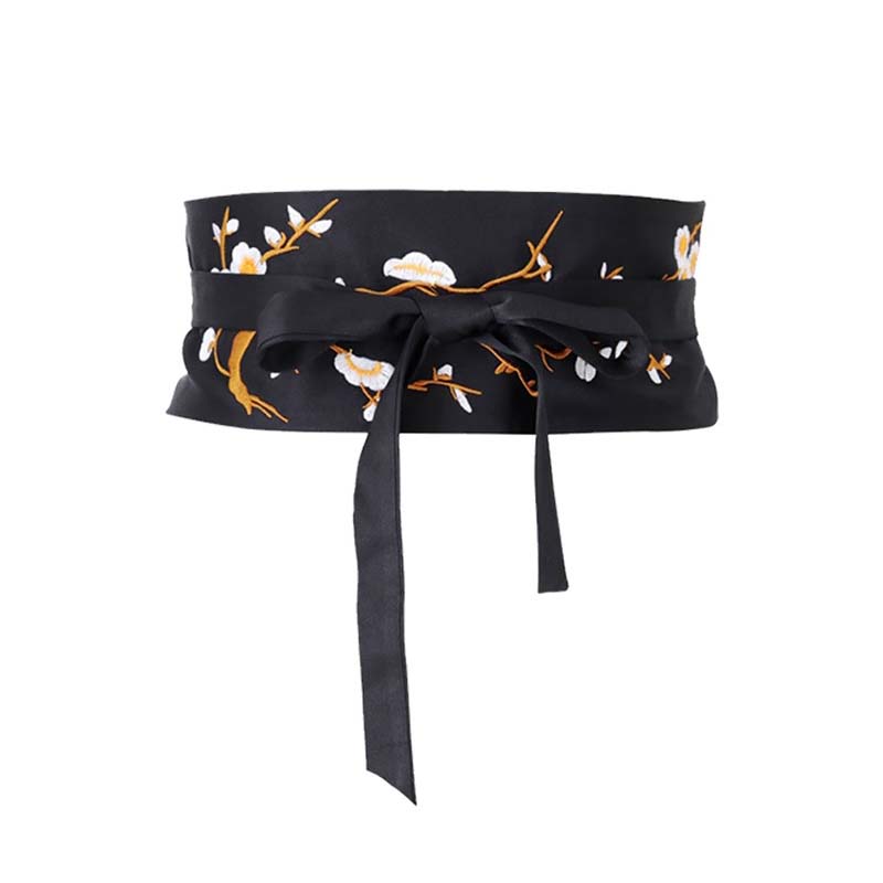 Women's Embroidered Wide Waist Belt | Fashion Belt Elegant Stylish
