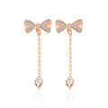 925 Sterling Silber Schleifen-Ohrringe – Elegante Tassel Ohrstecker