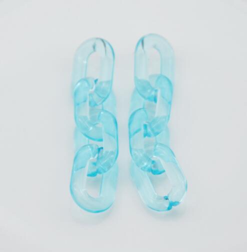 Bunte Jelly Ketten-Ohrringe – Transparente Statement Ohrhänger im Trenddesign