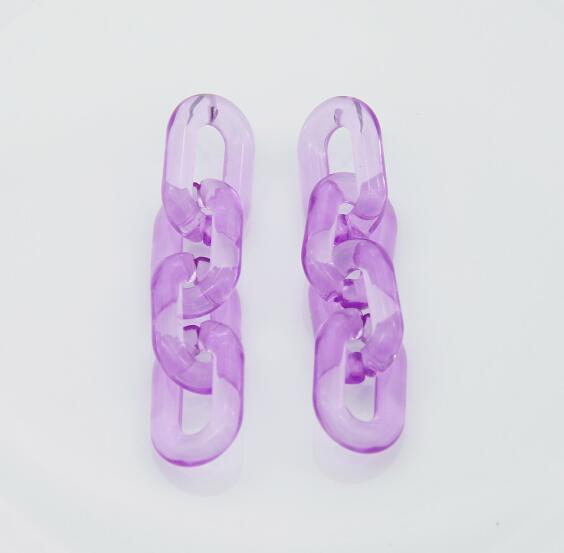 Bunte Jelly Ketten-Ohrringe – Transparente Statement Ohrhänger im Trenddesign
