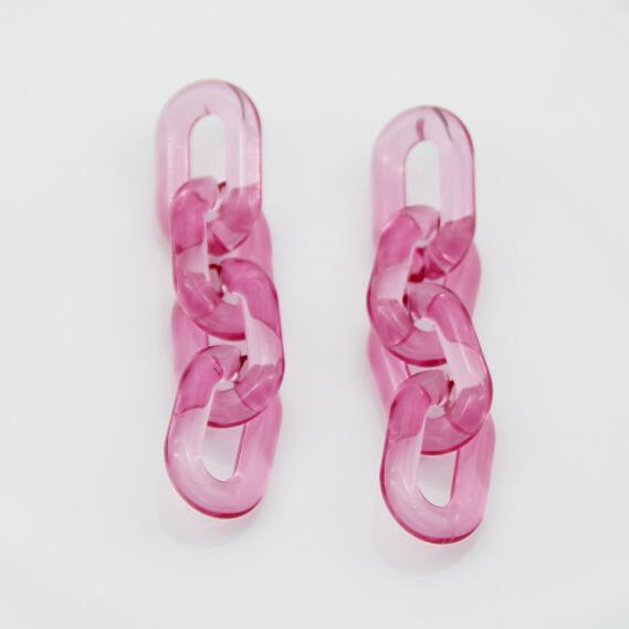 Bunte Jelly Ketten-Ohrringe – Transparente Statement Ohrhänger im Trenddesign