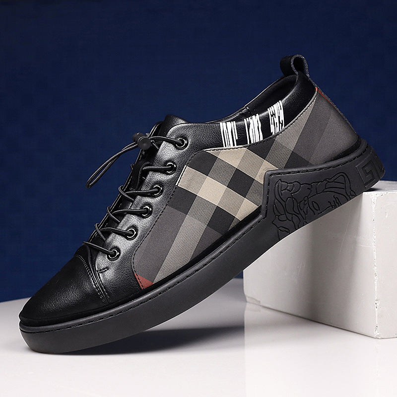 Men's Plaid Canvas Sneakers | Breathable Casual Shoes