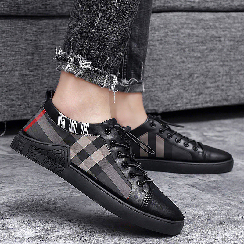 Herren Canvas Sneaker Kariert | Atmungsaktiv Casual Schuhe