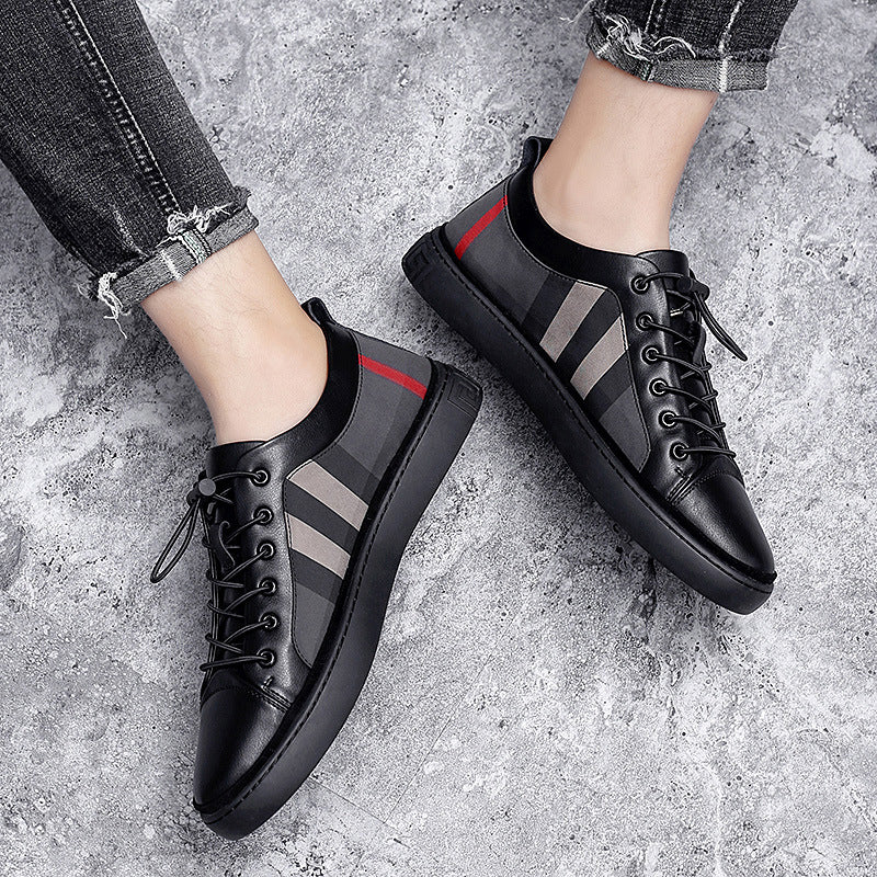 Herren Canvas Sneaker Kariert | Atmungsaktiv Casual Schuhe
