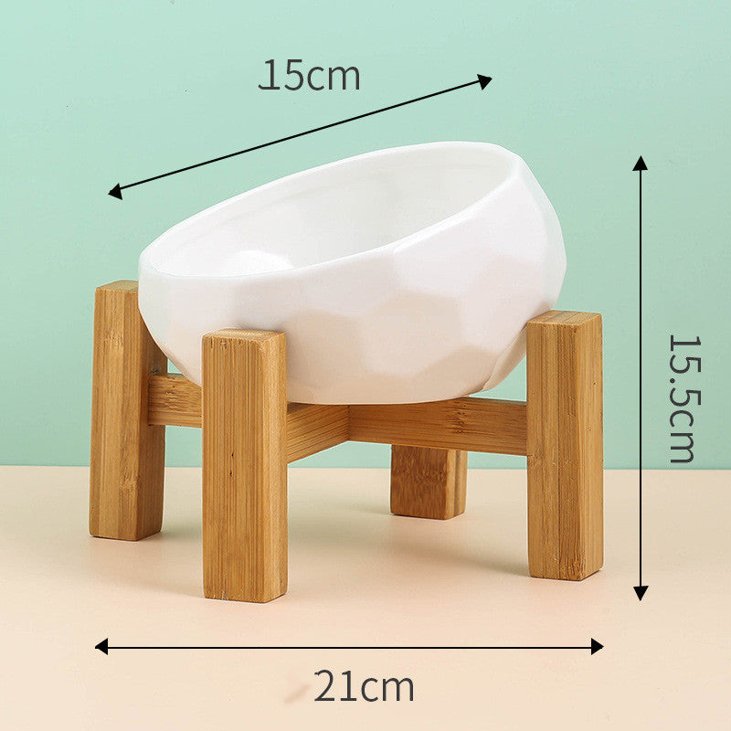 Ceramic Slanted Pet Bowl | Ergonomic Dog Cat Hygienic