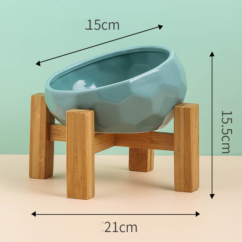 Ceramic Slanted Pet Bowl | Ergonomic Dog Cat Hygienic