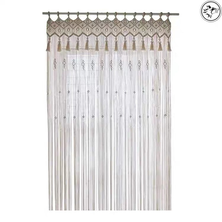 Boho Macrame Curtain | Hand-Woven Room Divider Decoration Wedding