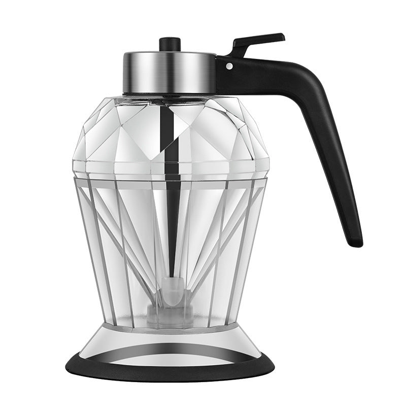 Diamond Oil Dispenser Glass – Elegant Push-Button Oil Bottle Kitchen