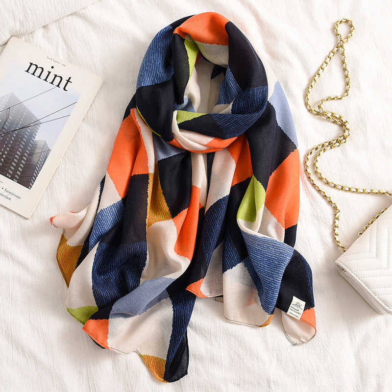Women's Scarf Cotton Linen Warm Retro French Winter Elegant