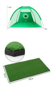 Golf Practice Net Tent with Hitting Cage | Outdoor Training Golf Net Garden