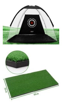 Golf Practice Net Tent with Hitting Cage | Outdoor Training Golf Net Garden