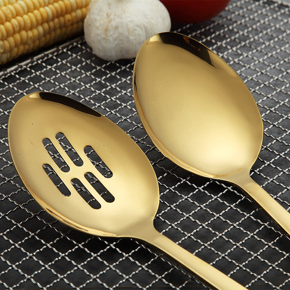 Stainless Steel Kitchen Spoon Set | Robust Serving Spoon Kitchen Accessories
