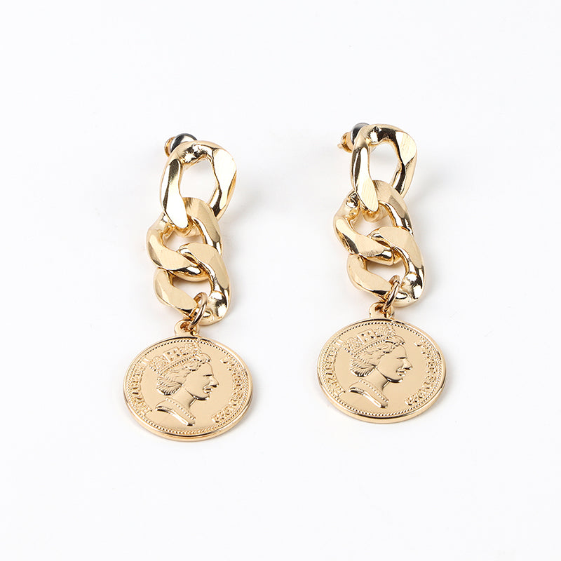 Coole Ketten-Ohrstecker mit Silbernadel – Minimalistische Trend Ohrringe