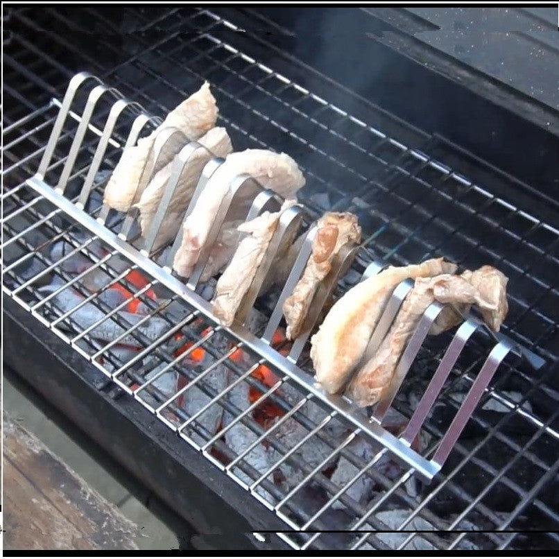 Edelstahl Rib Rack BBQ Grillhalter – Premium Grillständer