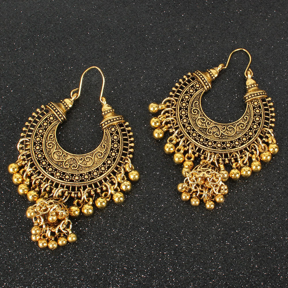 Vintage Glocken-Tassel Ohrringe – Funkelnde Strass Ohrhänger für Damen