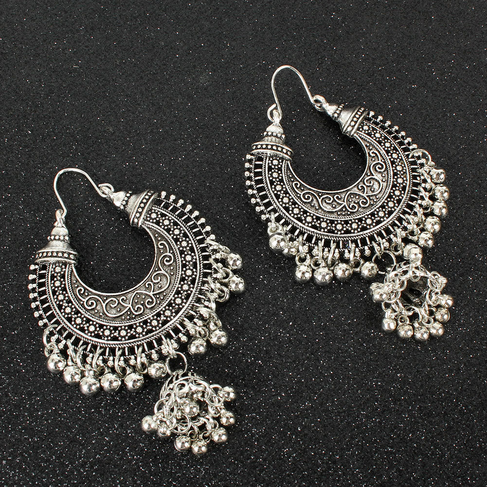 Vintage Glocken-Tassel Ohrringe – Funkelnde Strass Ohrhänger für Damen