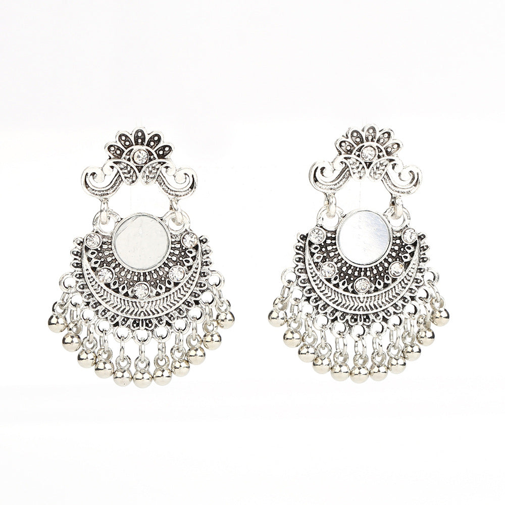 Vintage Glocken-Tassel Ohrringe – Funkelnde Strass Ohrhänger für Damen
