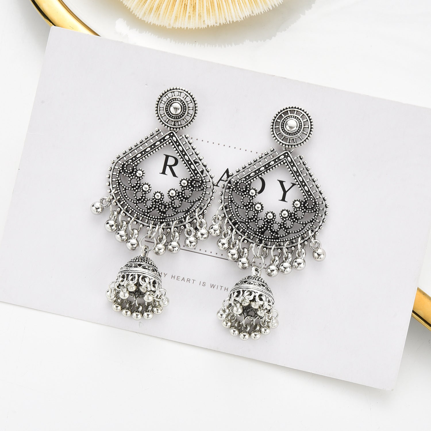 Vintage Glocken-Tassel Ohrringe – Funkelnde Strass Ohrhänger für Damen