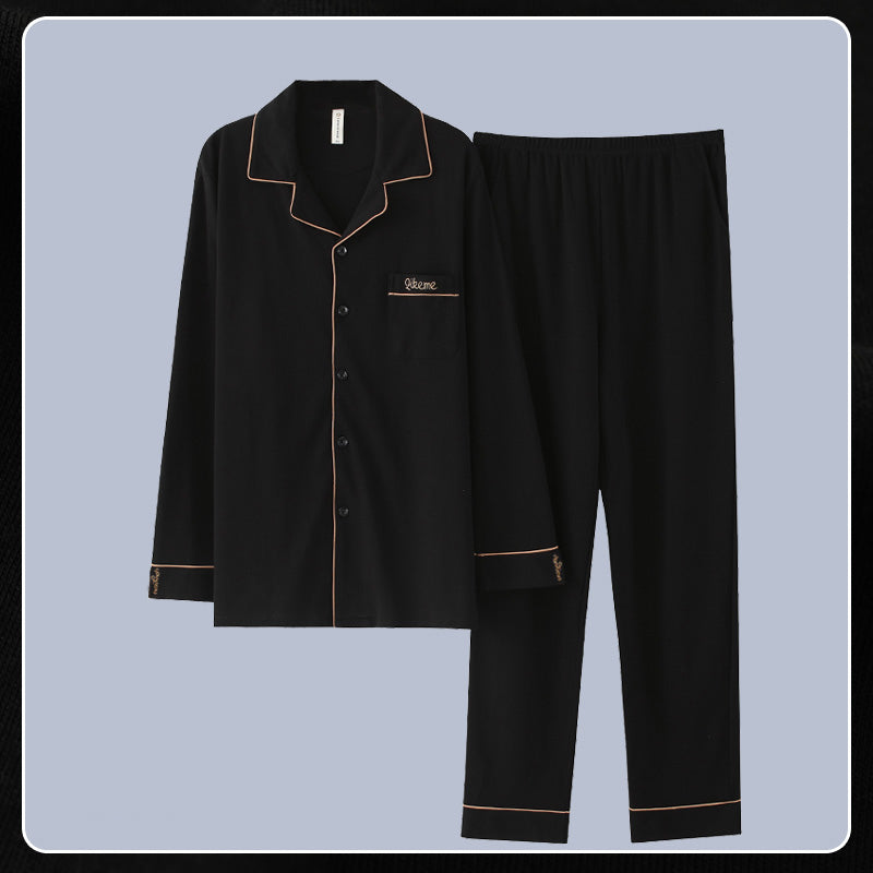 Herren Pyjama Set Warm Langarm | Winter Homewear Nachtwäsche