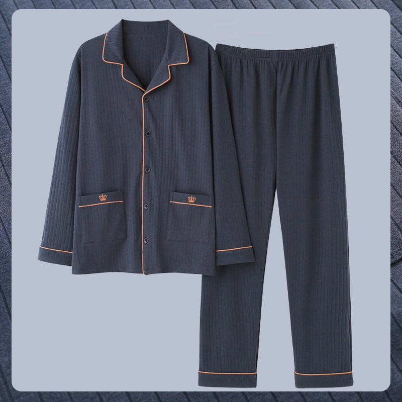 Herren Pyjama Set Warm Langarm | Winter Homewear Nachtwäsche