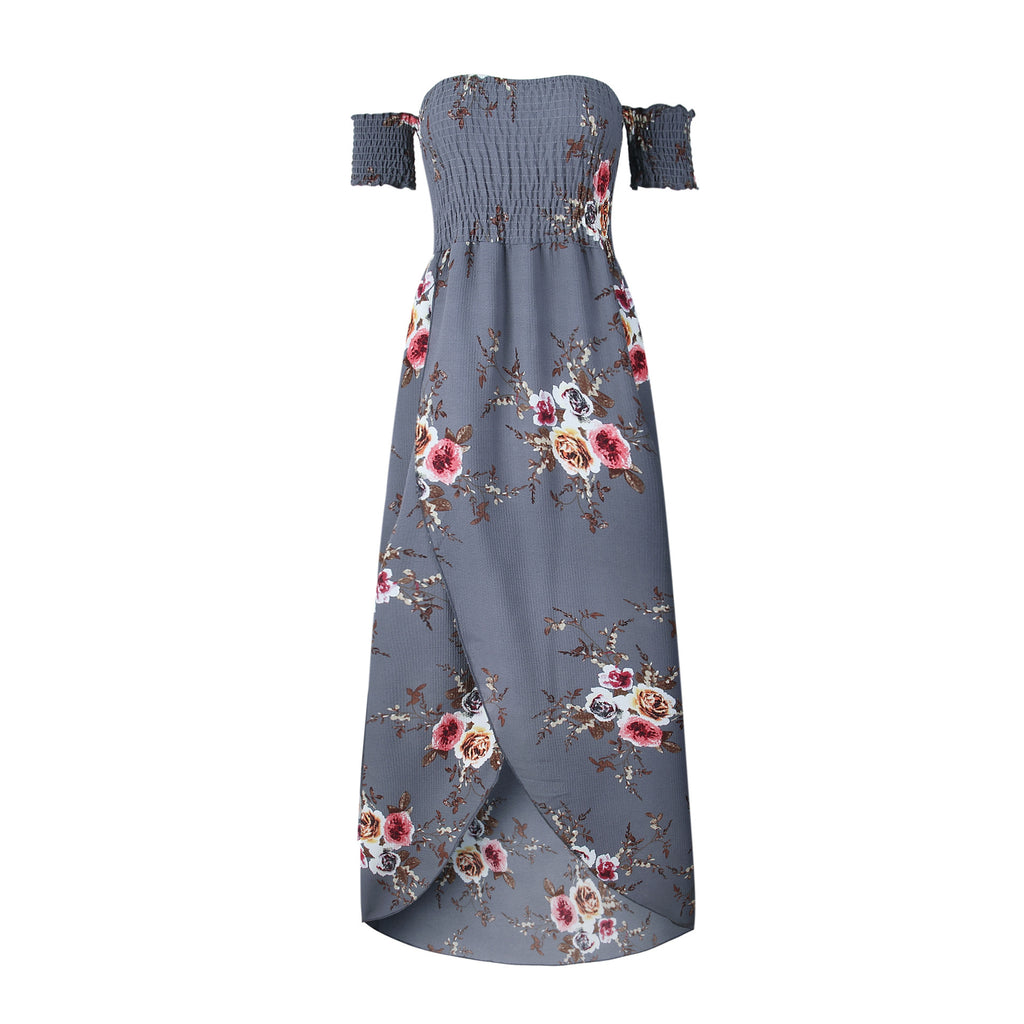 Boho Off-Shoulder Maxi Dress - Breezy Summer & Beach Dress for Women