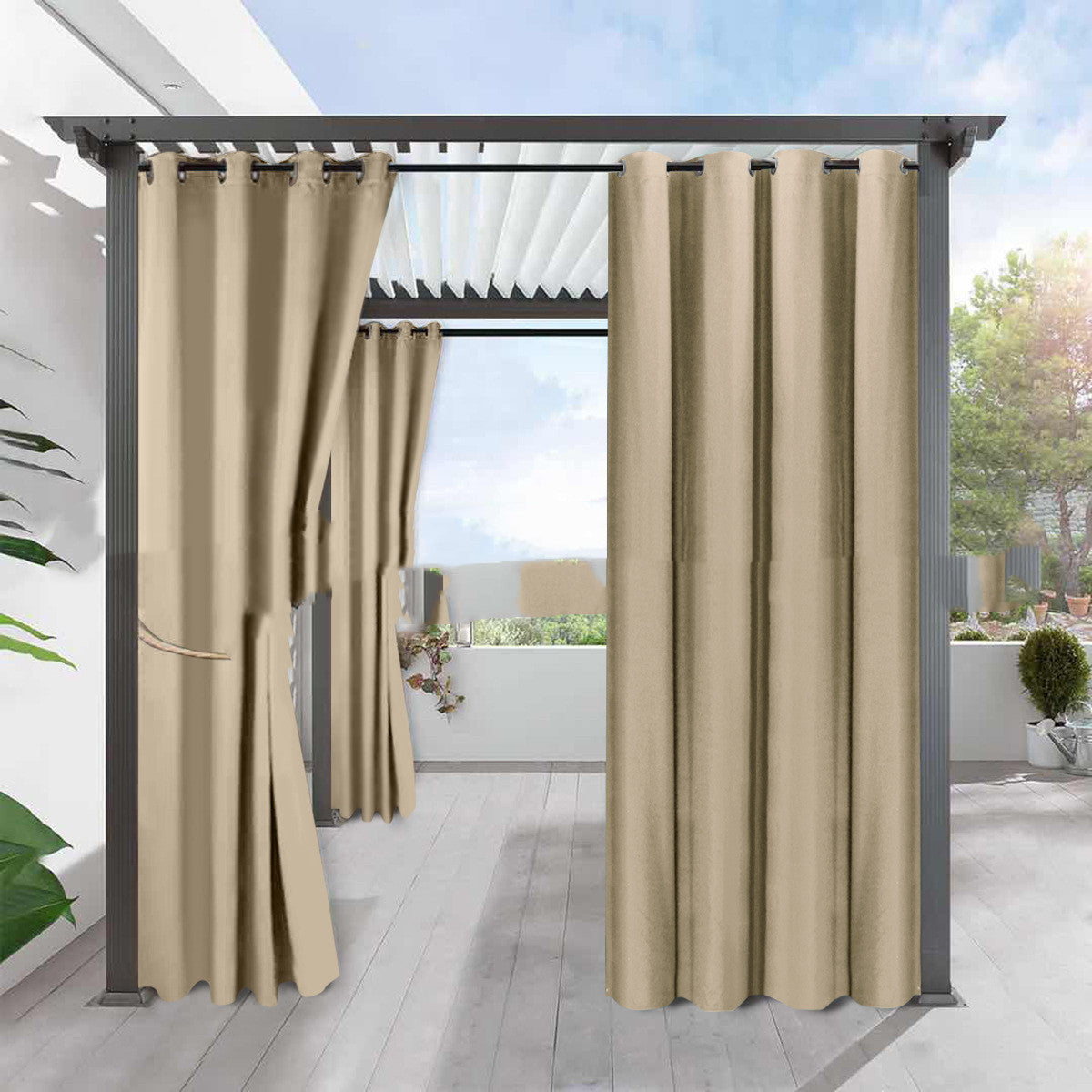 Blackout Curtain Linen | Blackout Thermal Protection Waterproof