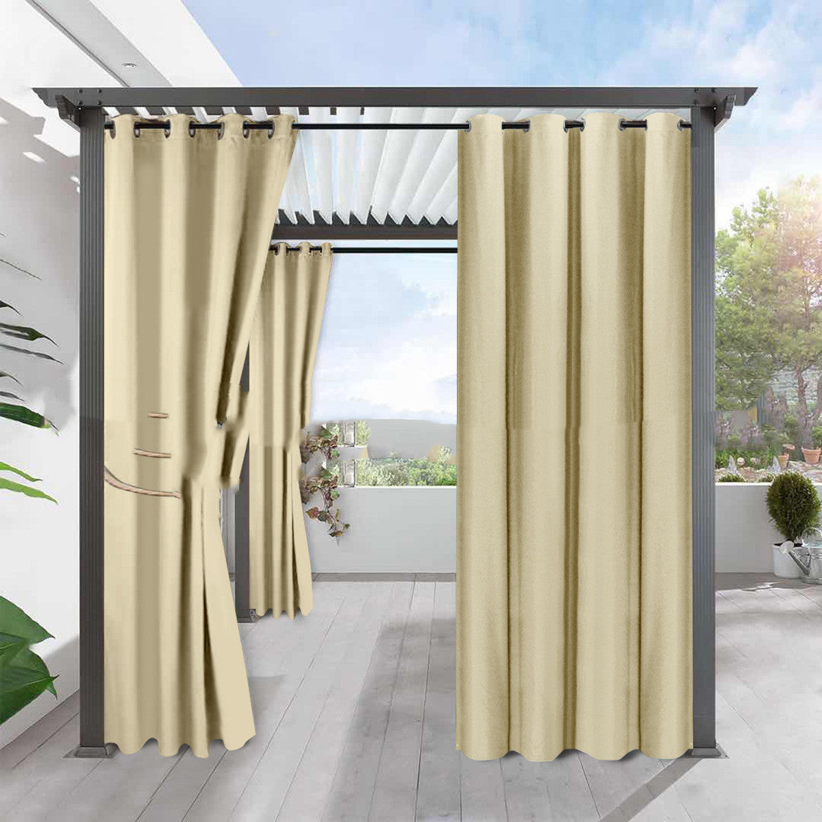 Blackout Curtain Linen | Blackout Thermal Protection Waterproof