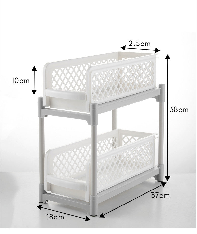 2-Tier Cabinet Organizer | Pull-Out Basket Kitchen Organization