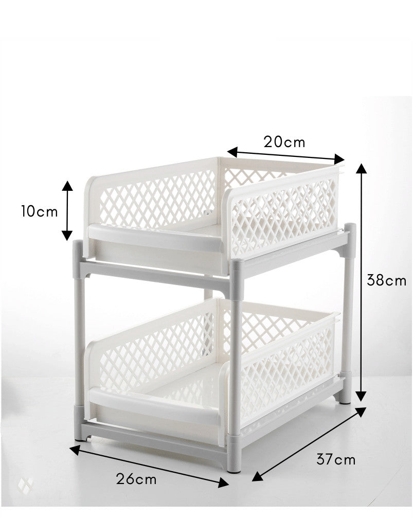 2-Tier Cabinet Organizer | Pull-Out Basket Kitchen Organization