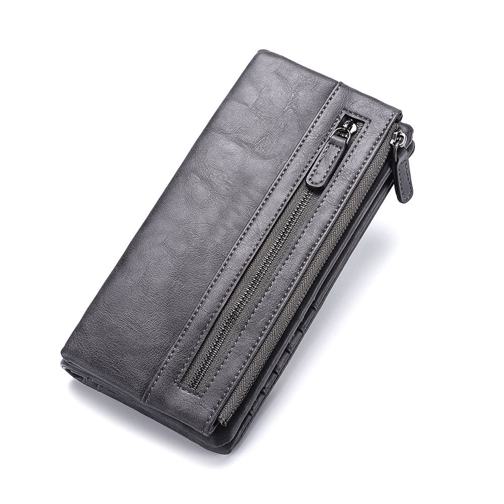 Men's Long Zipper Wallet | Soft | Trendy Wallet