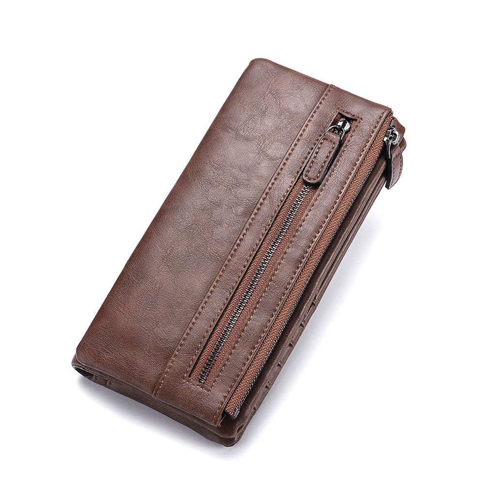 Men's Long Zipper Wallet | Soft | Trendy Wallet