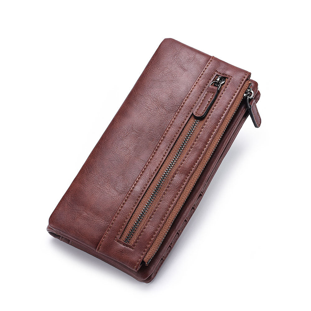 Men's Long Zipper Wallet | Soft | Trendy Wallet