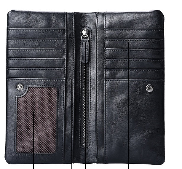 Men's Long Zipper Wallet | Soft | Trendy Wallet