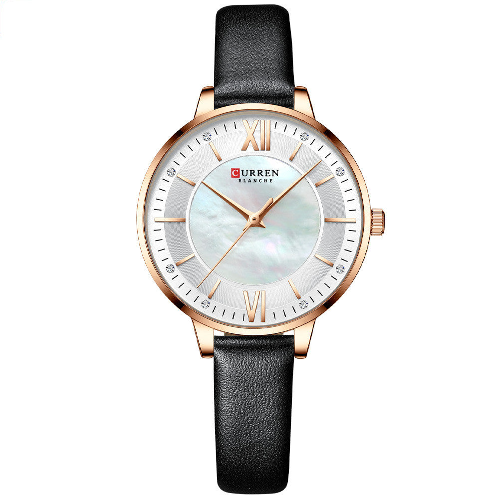 Women's Wristwatch Elegant & Fashionable | Stylish Quartz Watch with Leather Strap