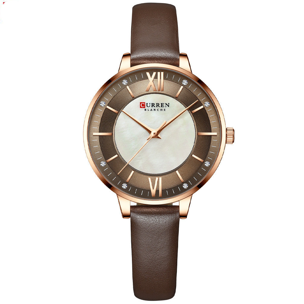 Women's Wristwatch Elegant & Fashionable | Stylish Quartz Watch with Leather Strap